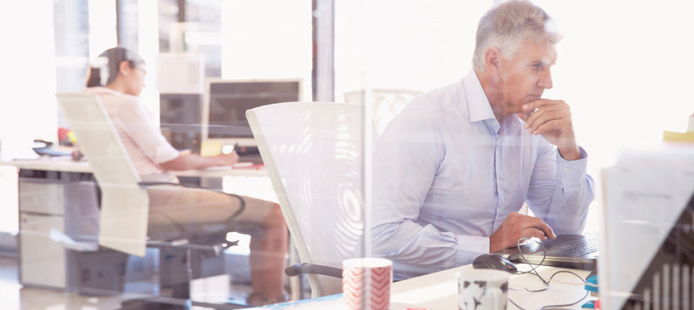 Man using laptop
