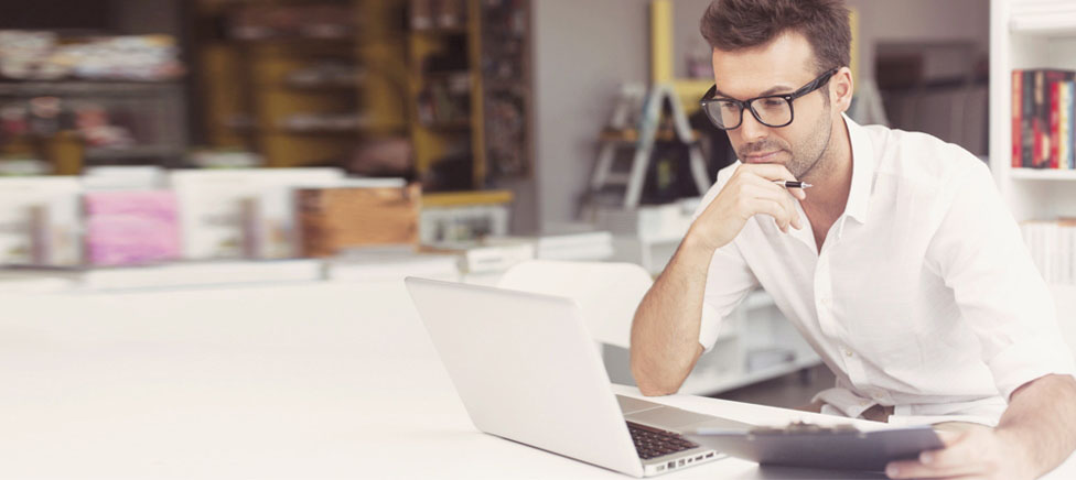 Man using laptop