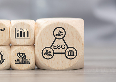 ESG dice on table