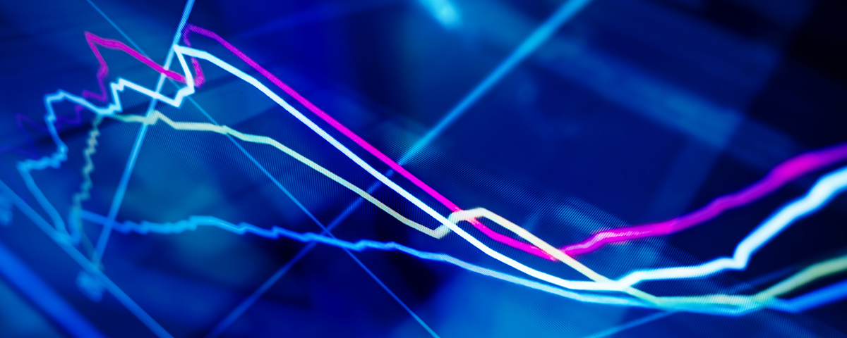 pink blue line graph