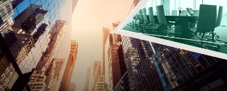 City buildings and boardrooms